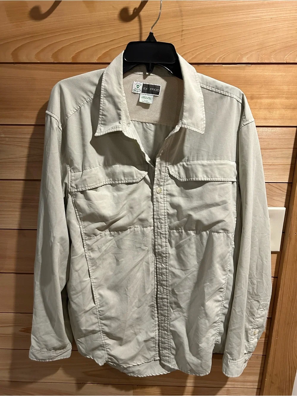 Exofficio Men's Light Beige Lightweight Shirt Jacket